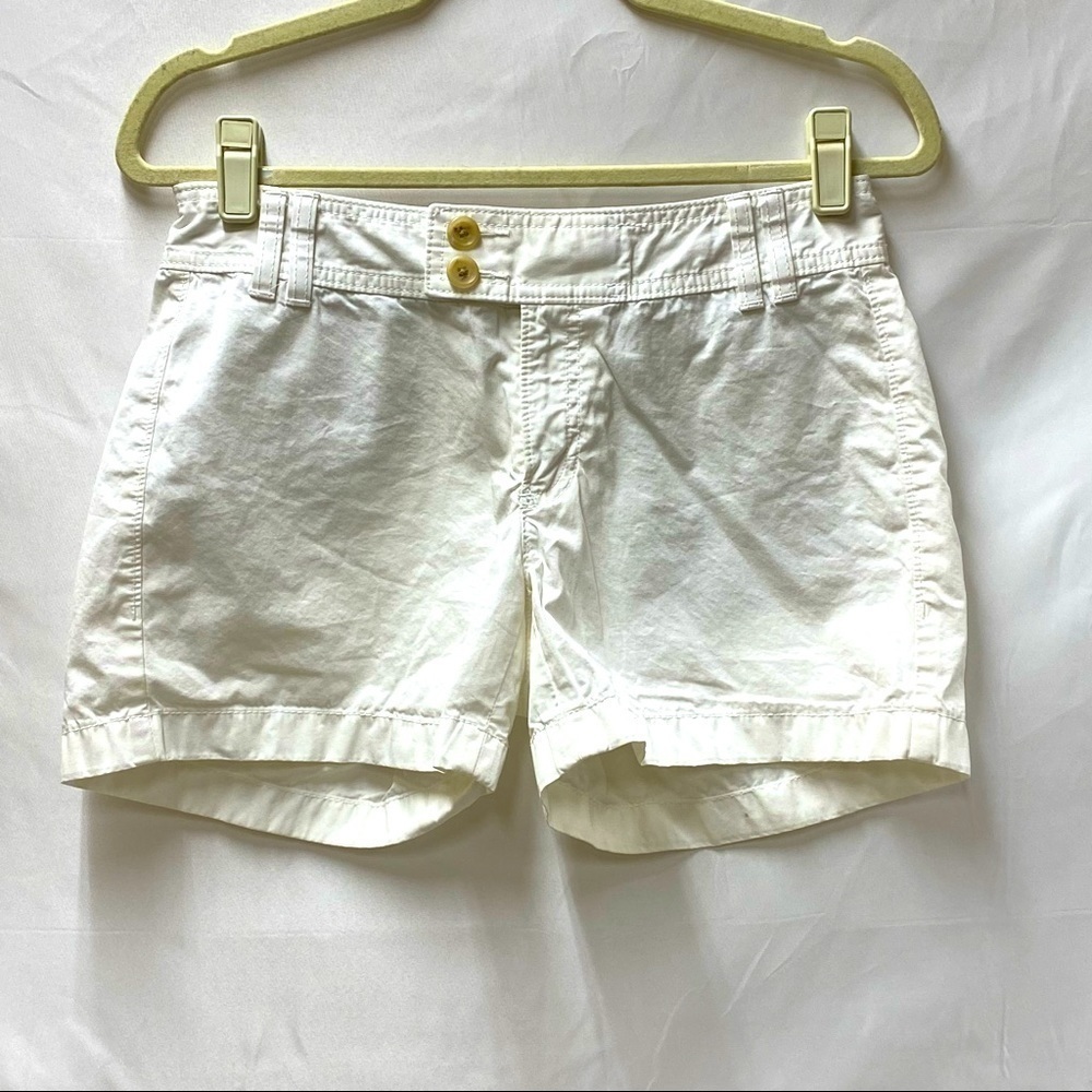 𝅺banana Republic White Cotton Shorts Size 2